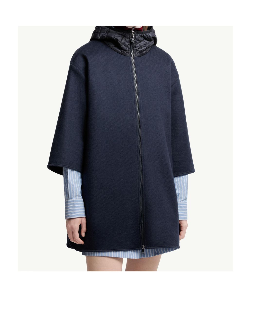 Moncler Blue Poczno Zipped Cape