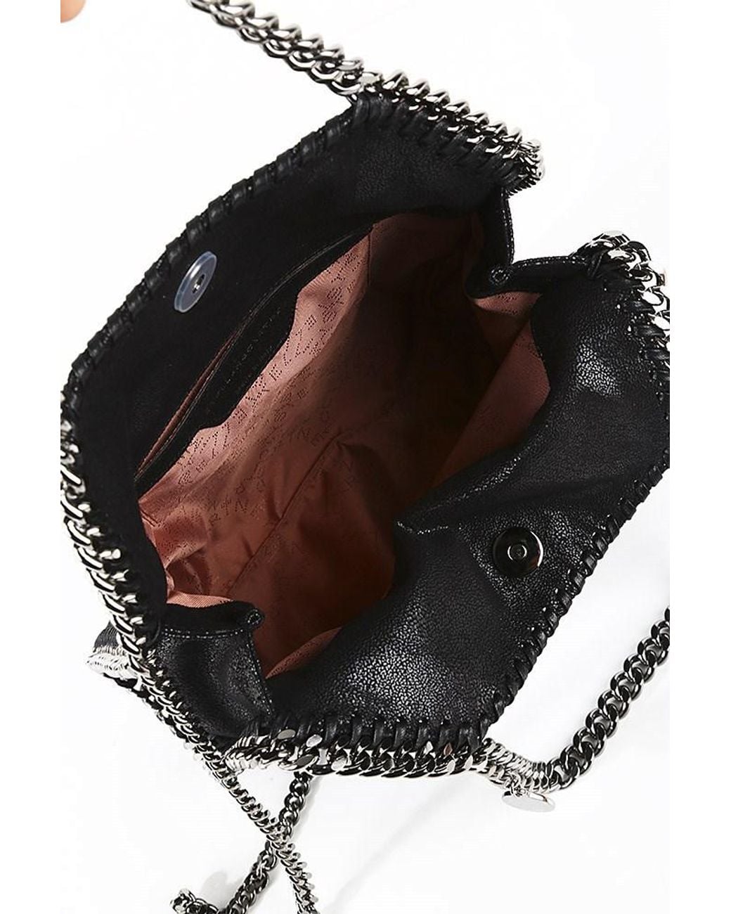 Stella McCartney Black Falabella Foldover Mini Tote Bag