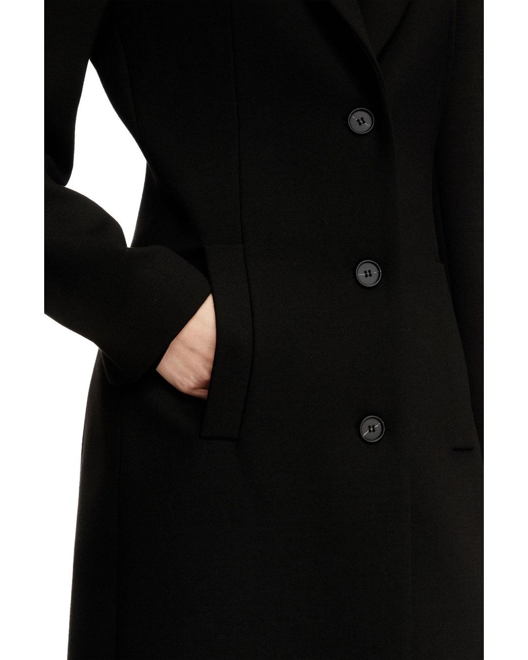 DIESEL Black G-Allan Coat Long Hourglass Coat