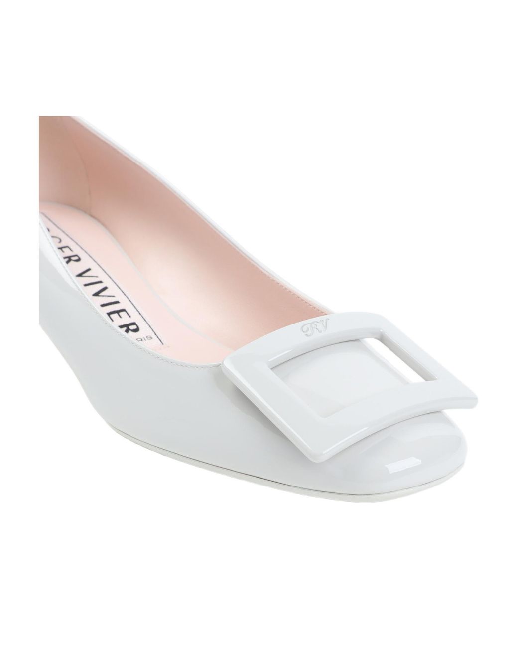 Roger Vivier White Slip-On Pumps