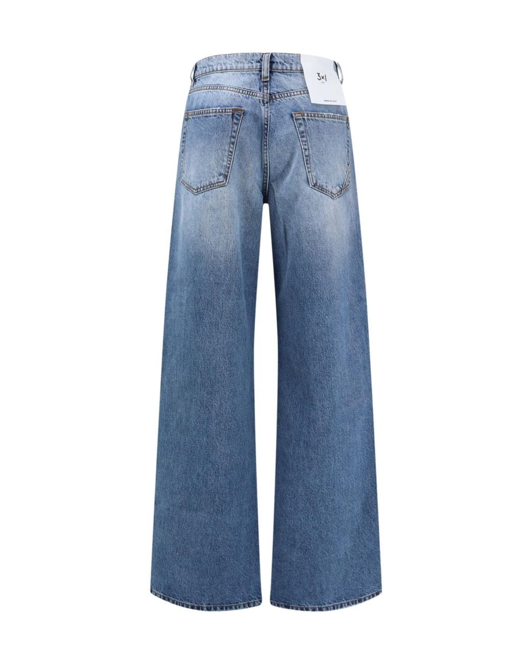 3x1 Blue Wide-Leg Jeans