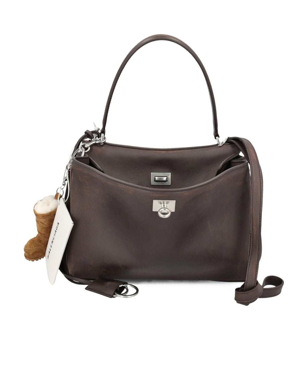 Balenciaga Brown Small Rodeo Top Handle Bag