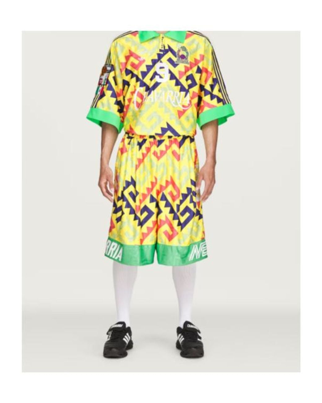 Adidas Originals Green X Willy Chavarria Pattern-Printed Shorts for men