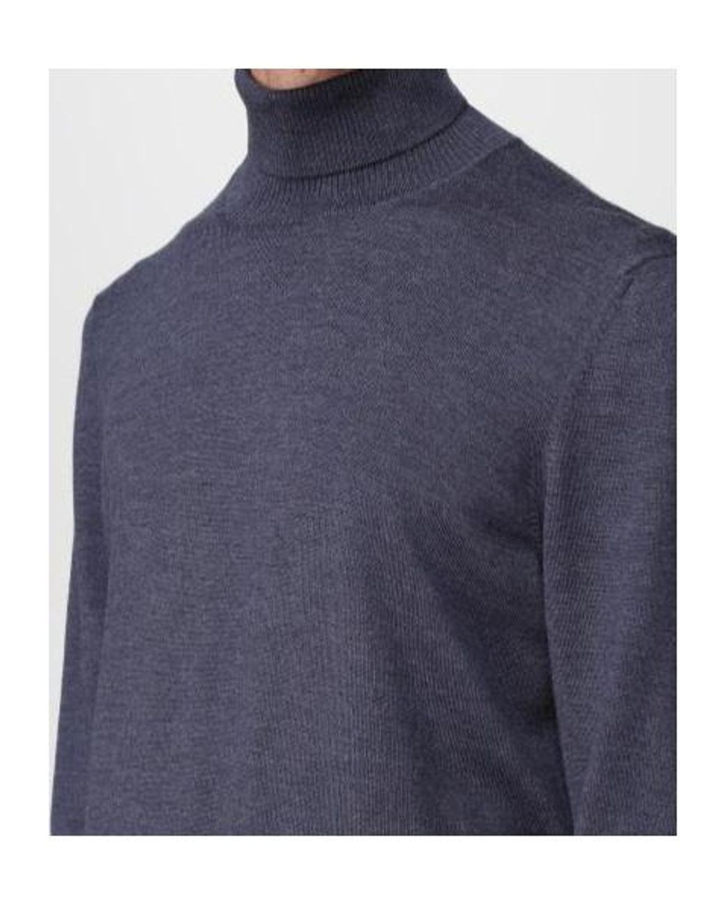 Fay Blue High Neck Wool Knitwear for men