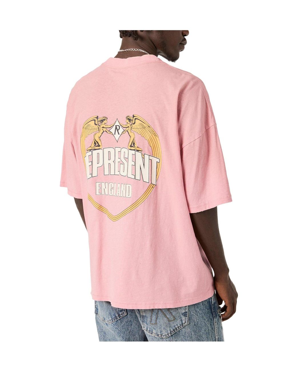 Represent Pink Oversized T-Shirt for men