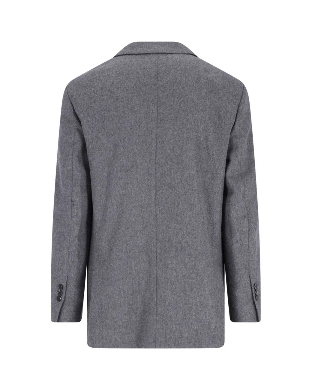 AMI Gray Ami Single Breasted V-Neck Jacket for men