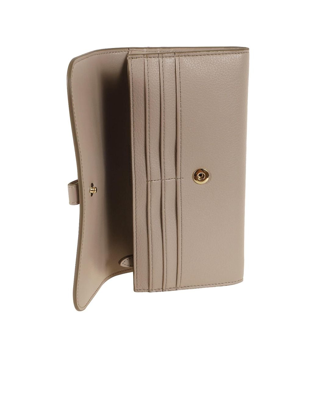 Stella McCartney Gray Ryder Flap Continental Wallet