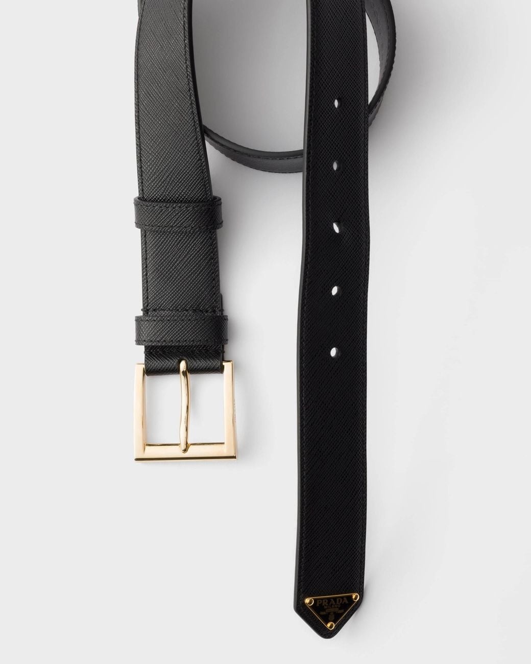Prada Black Saffiano Leather Belt