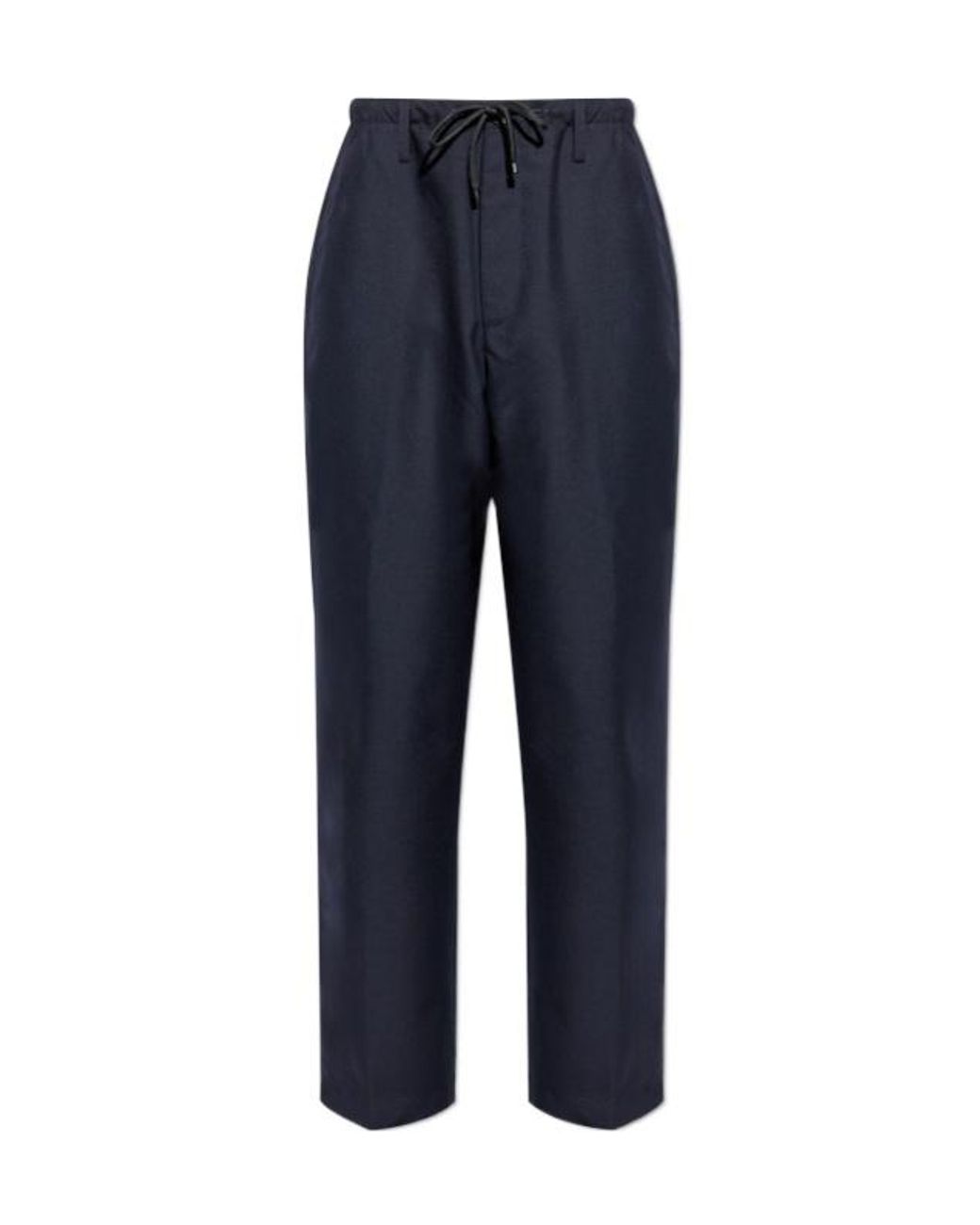 Dries Van Noten Blue Drawstring Casual Pants for men