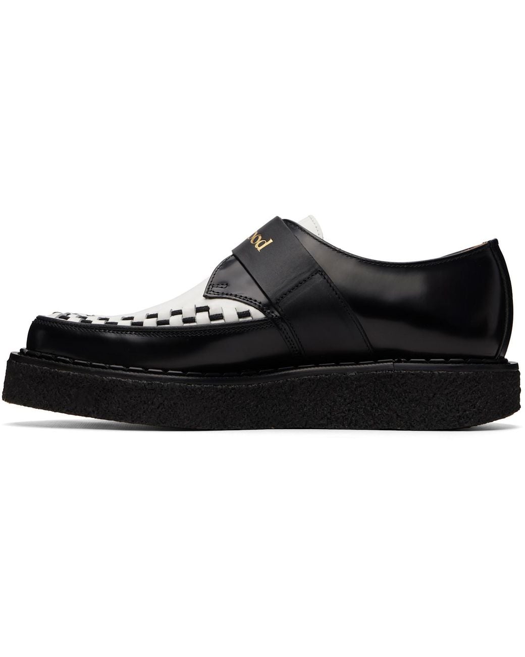 Vivienne Westwood Black X George Cox Collaboration Point Toe Monk Shoes for men