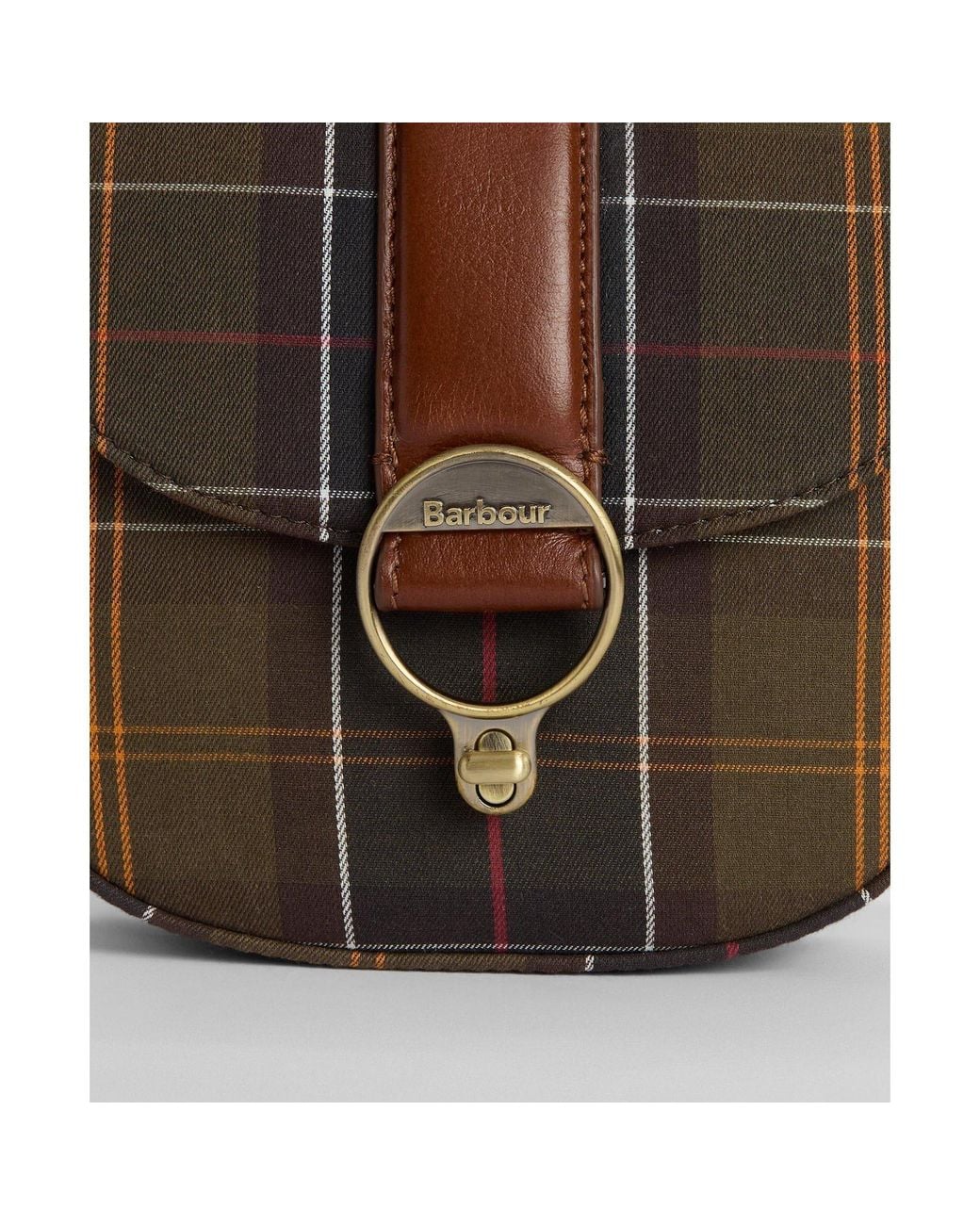 Barbour Brown Fashionable And Versatile Elm Plaid Crossbody Bag