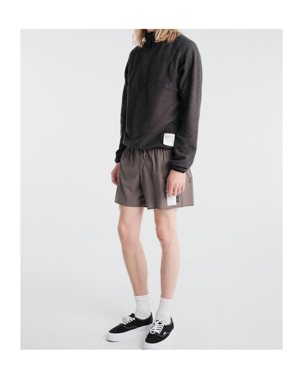 Satisfy Black Half-Zip Hoodie for men