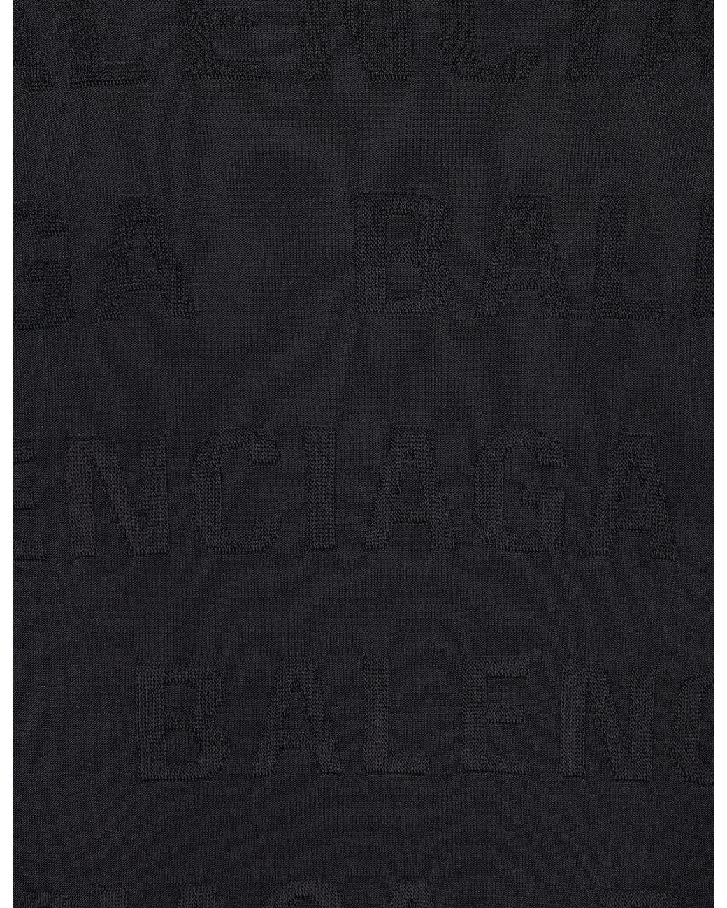 Balenciaga Black Logo Printed Crewneck T-Shirt