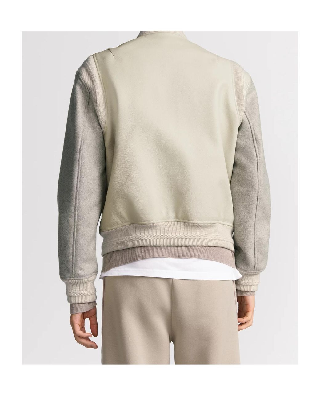 Dior White Cd Icon Varsity Jacket for men