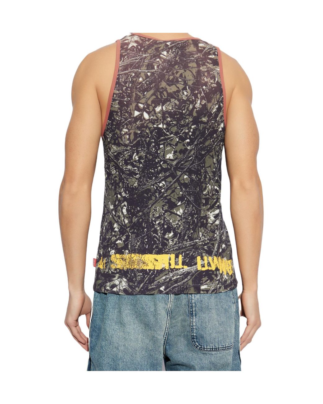DIESEL Gray T-Lifty-Camou Tank Top for men