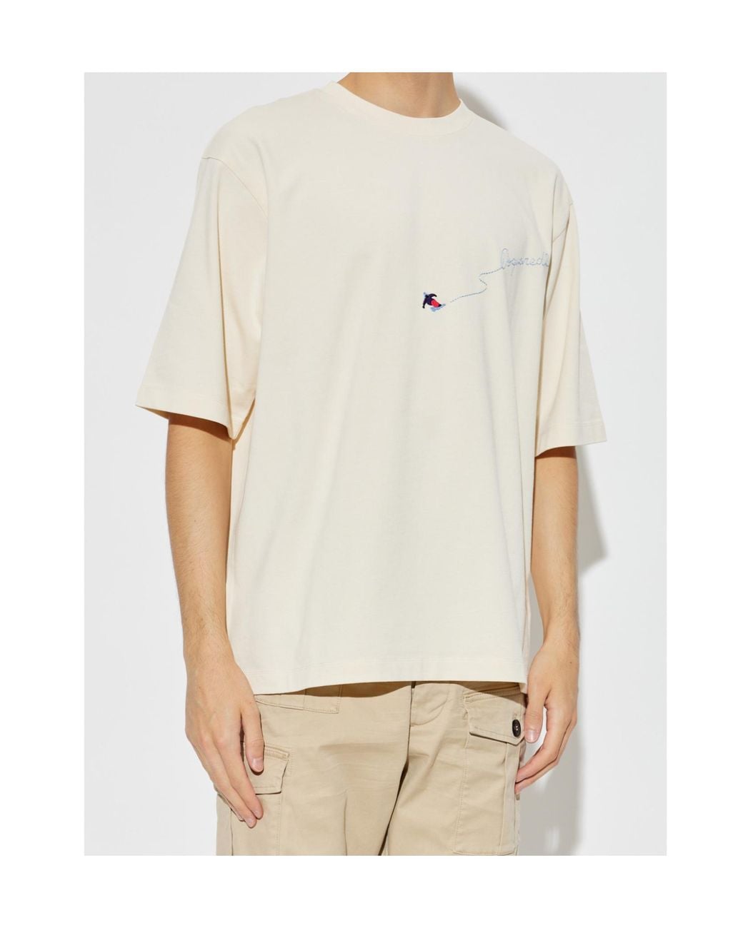 DSquared² White Snowy Dream Loose Fit T-Shirt for men