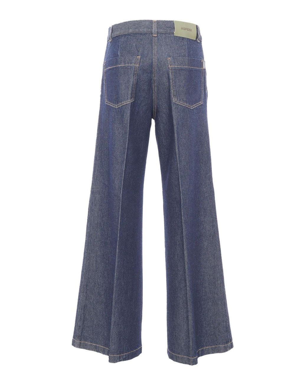 Aspesi Blue Wide-Leg Denim Trousers