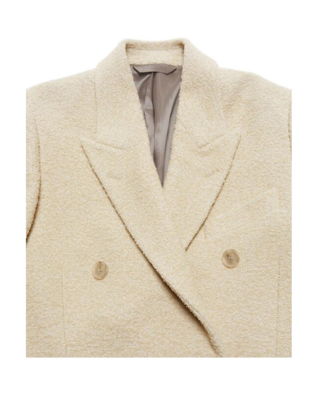 Acne Natural Textured Wool-Blend Double-Breasted Coat