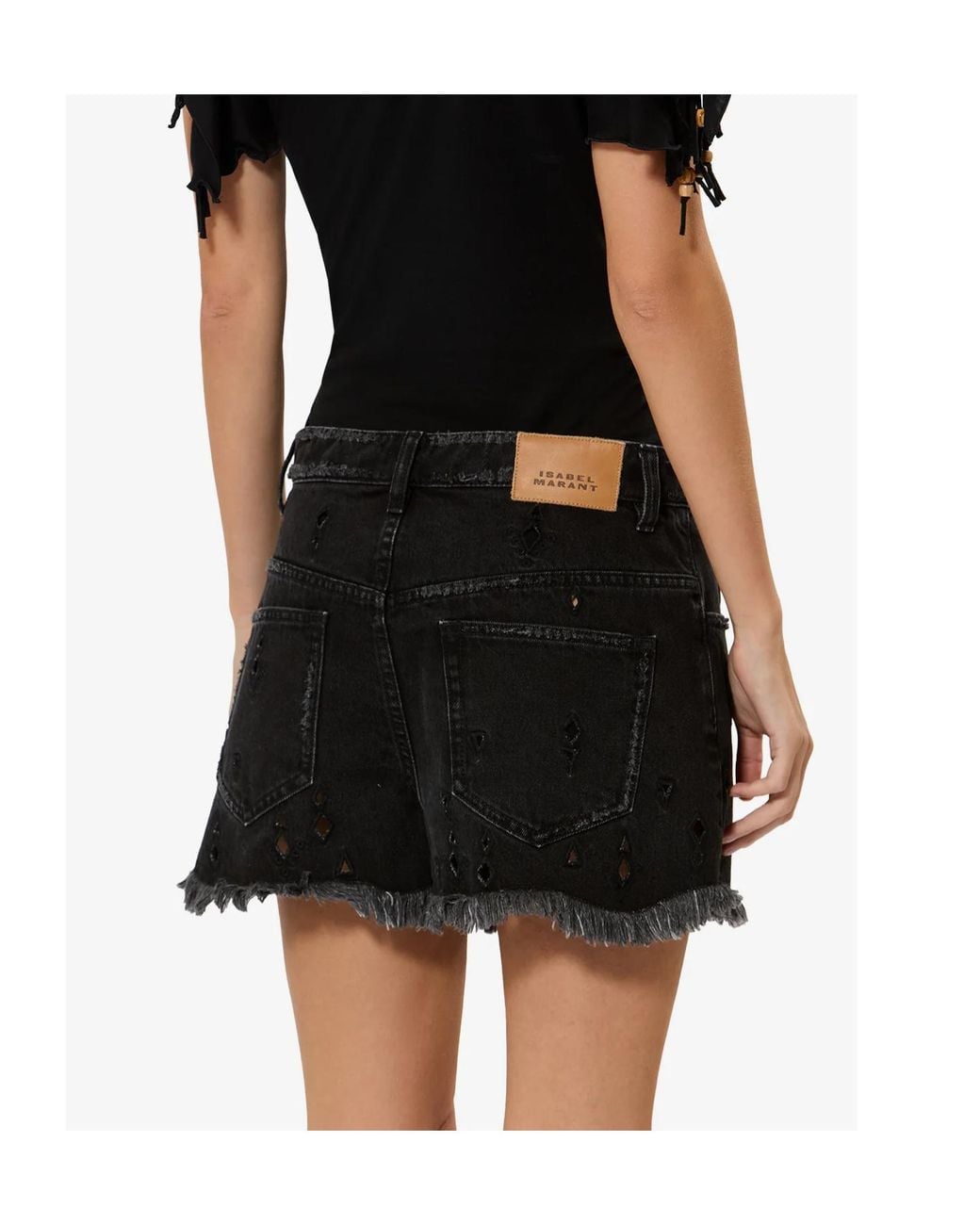 Isabel Marant Black Aecia Shorts