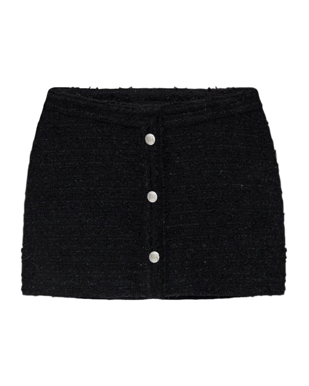 M I S B H V Black Bouclé Mini Skirt