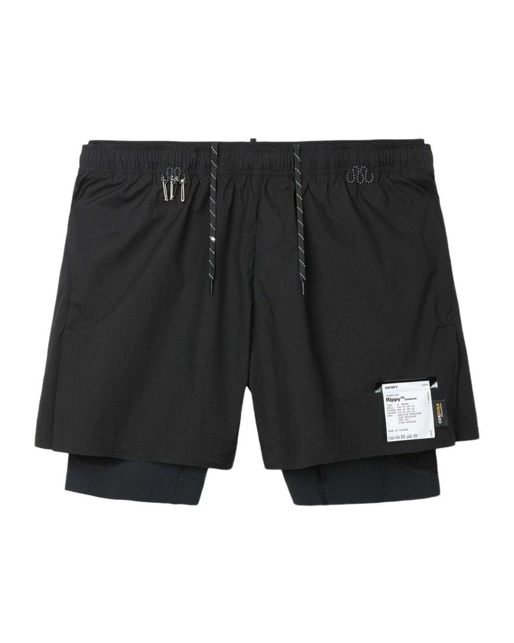 Satisfy Black Quick-Drying Shorts for men