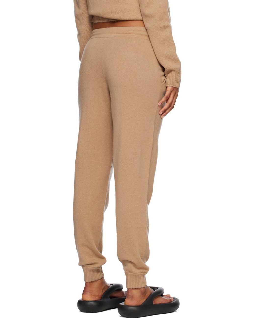 Sporty & Rich Natural Logo-Embroidered Elasticated Waistband Pants for men