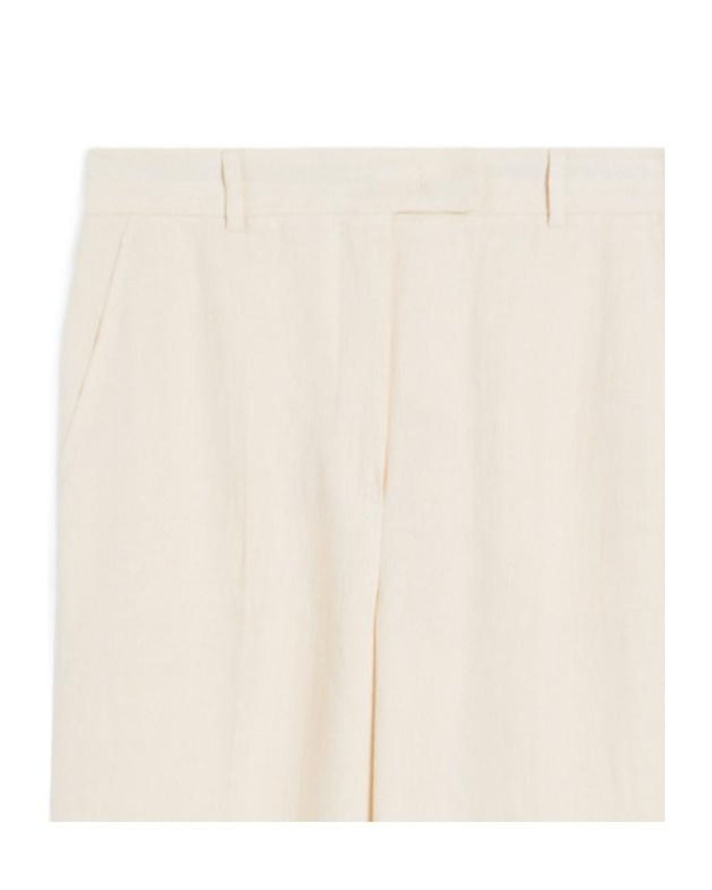 Max Mara White Studio Cordova Pleat Detailed Straight Leg Trousers