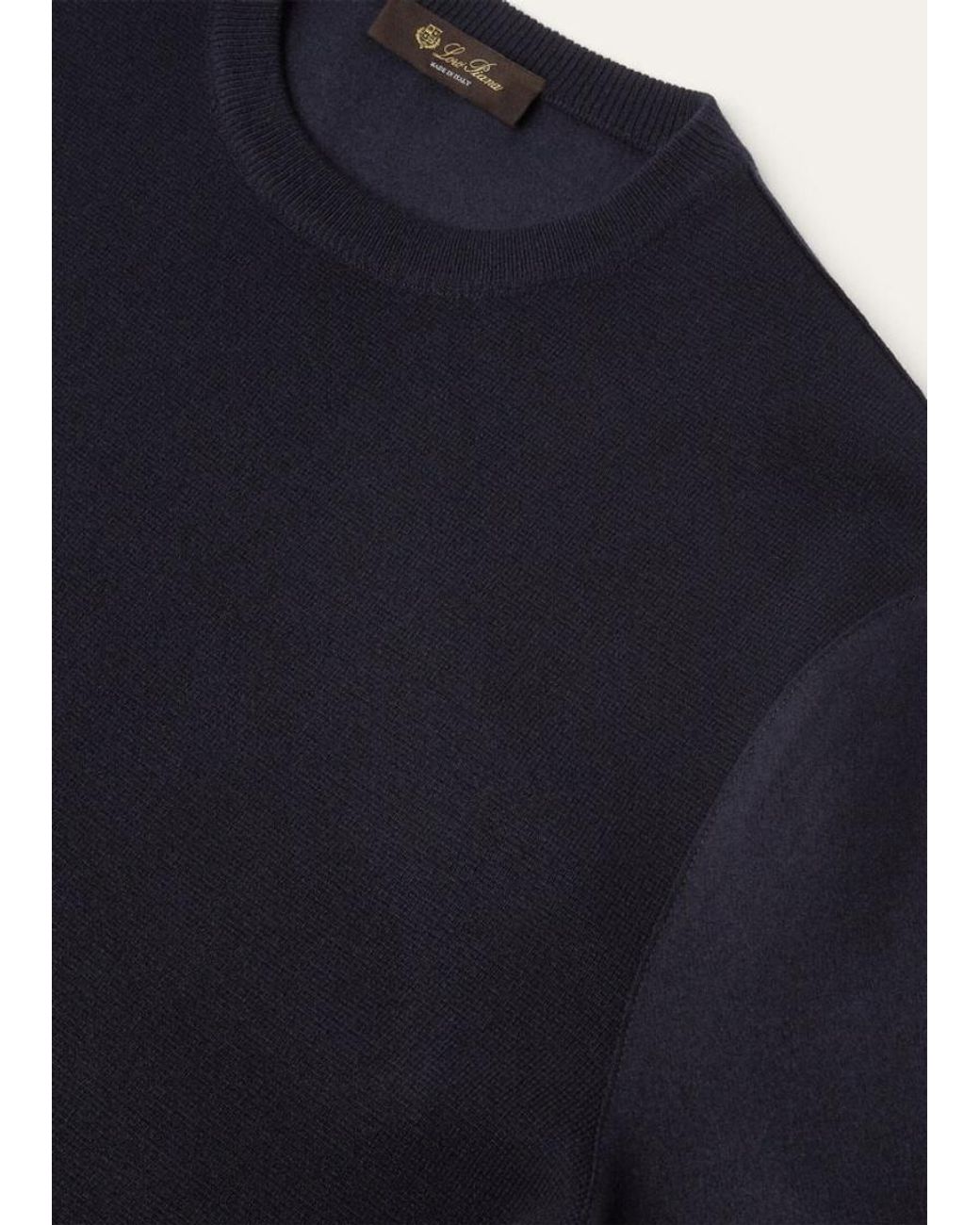 Loro Piana Blue Breia Crewneck for men
