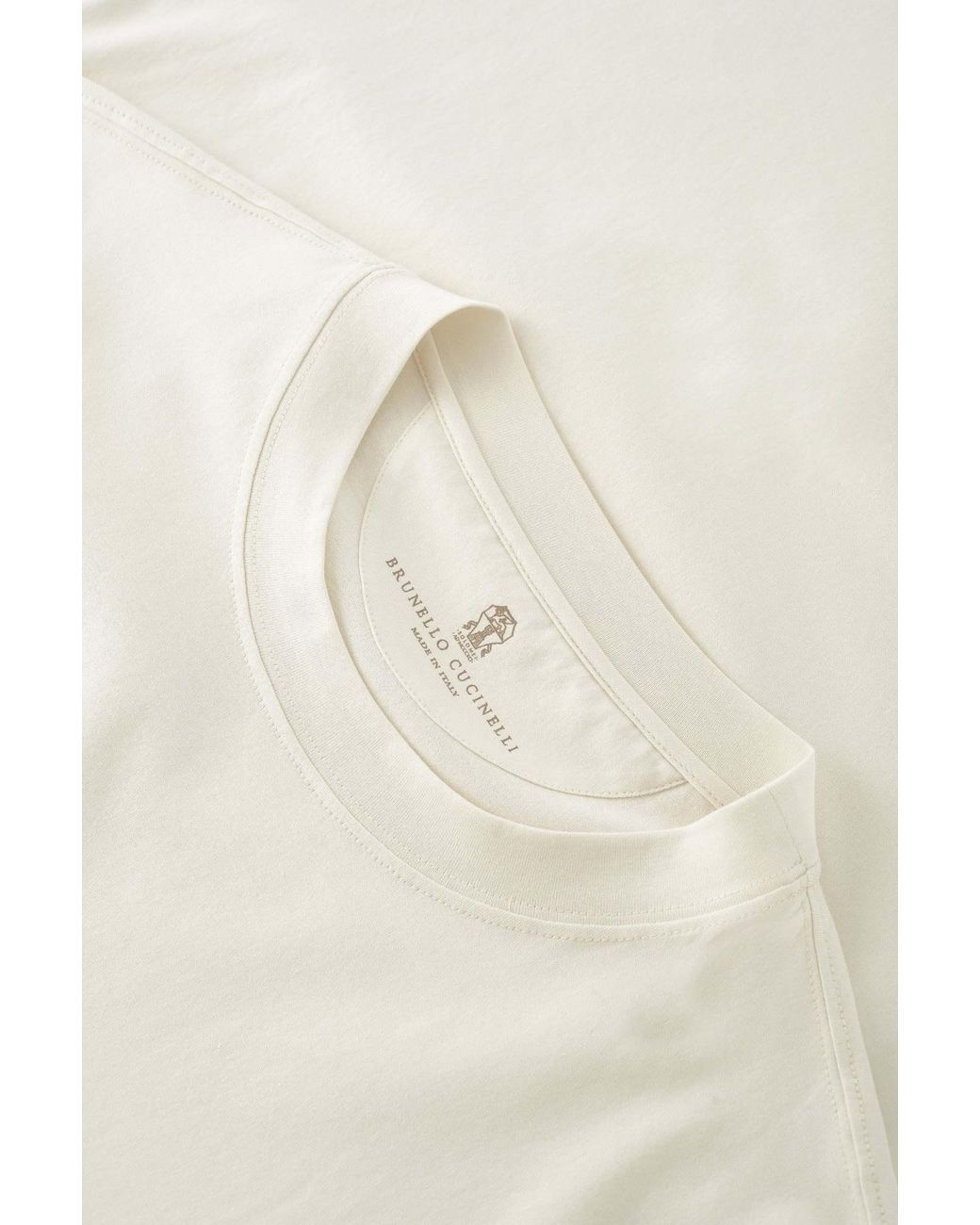 Brunello Cucinelli White Short Sleeve T-Shirt for men