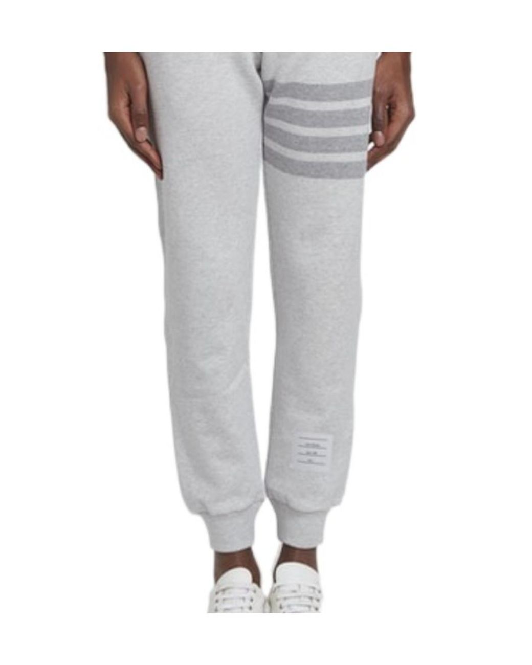 Thom Browne Black Bar Striped Drawstring Pants for men