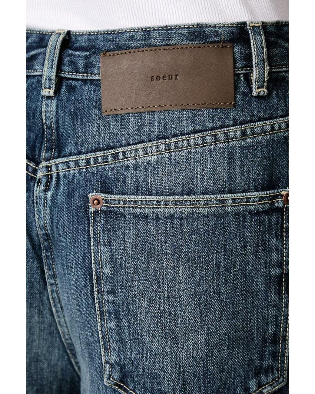 Soeur Blue Wide-Leg Jeans