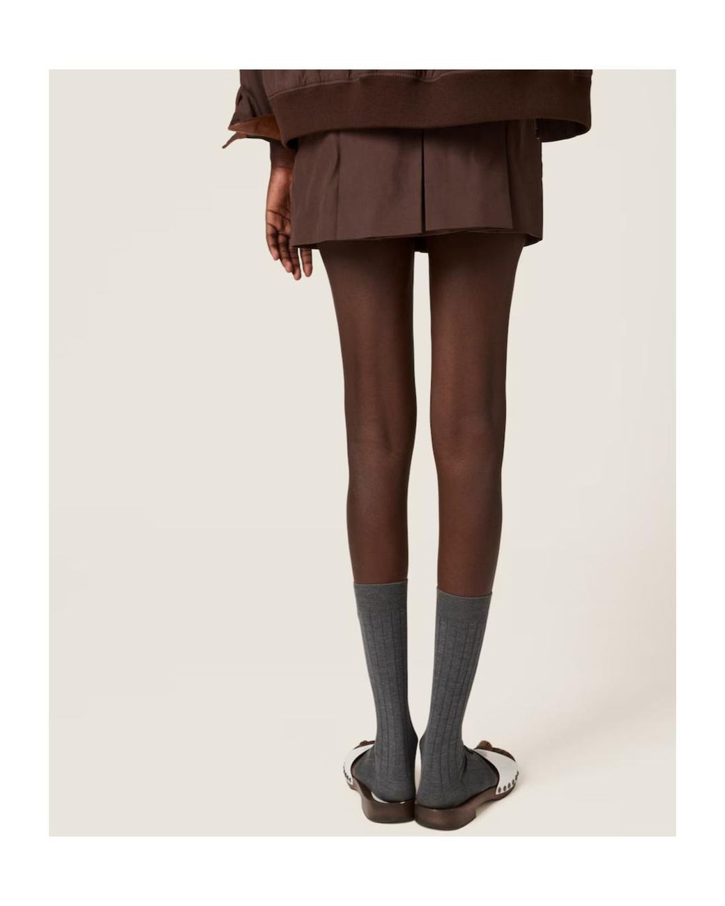 Miu Miu Brown Belted Mini Skirt