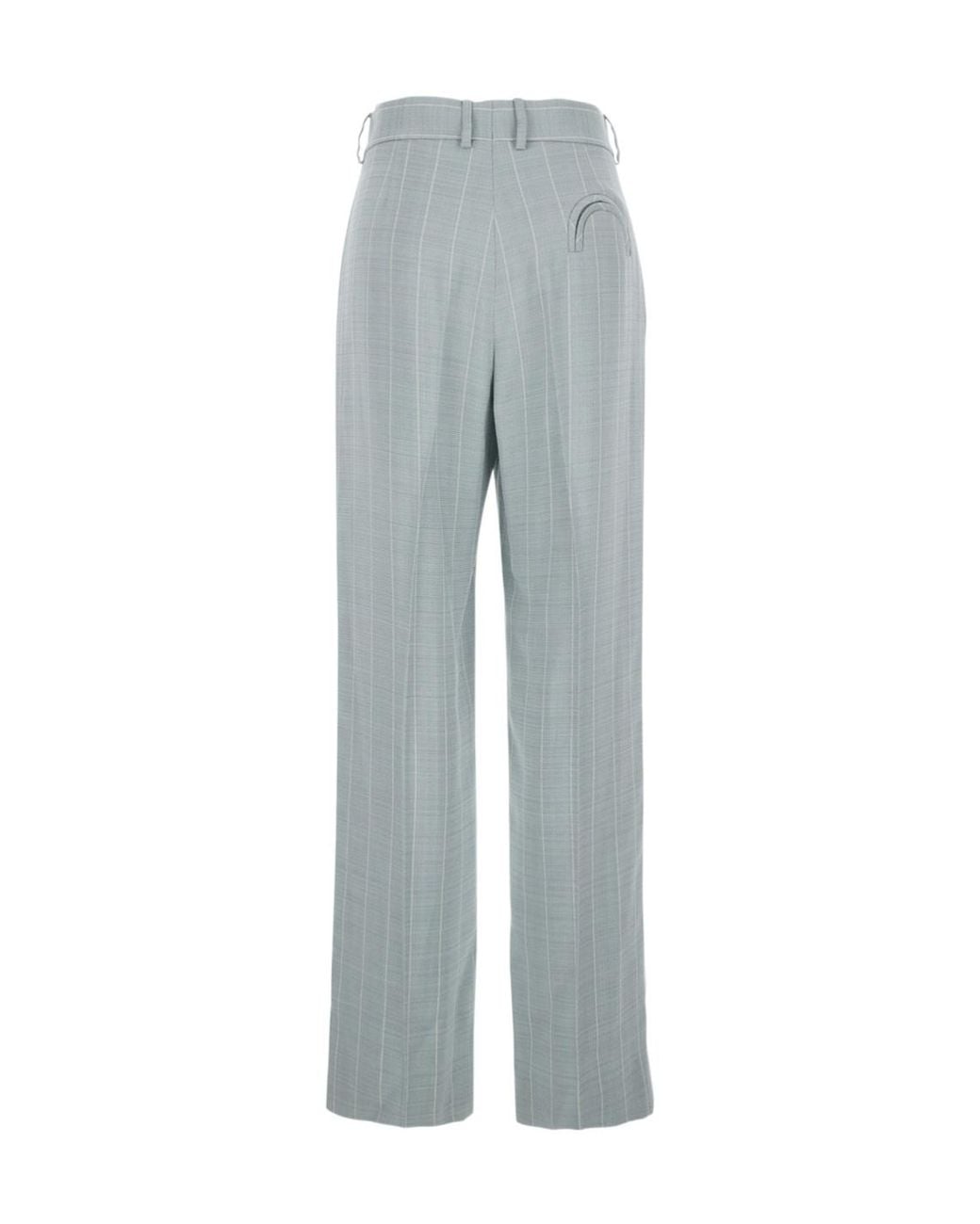 Blazé Milano Gray Stripe-Pattern Trousers