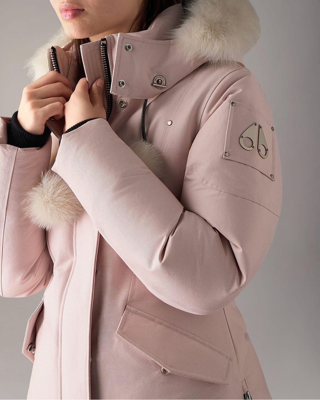 Moose Knuckles Pink Original 3Q Down Jacket