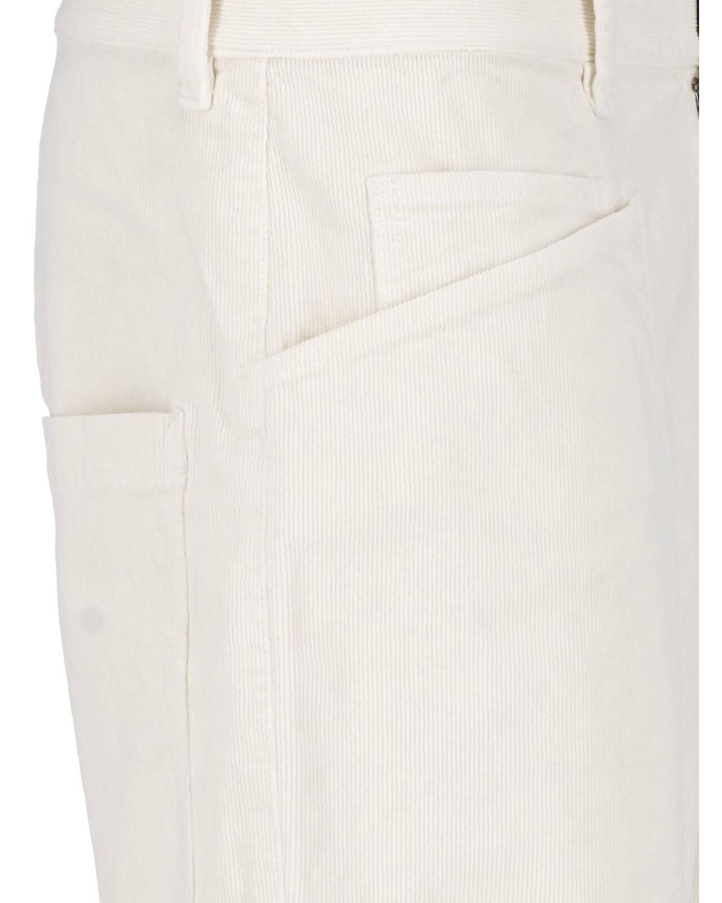 Nili Lotan White Tapered Utility Pants