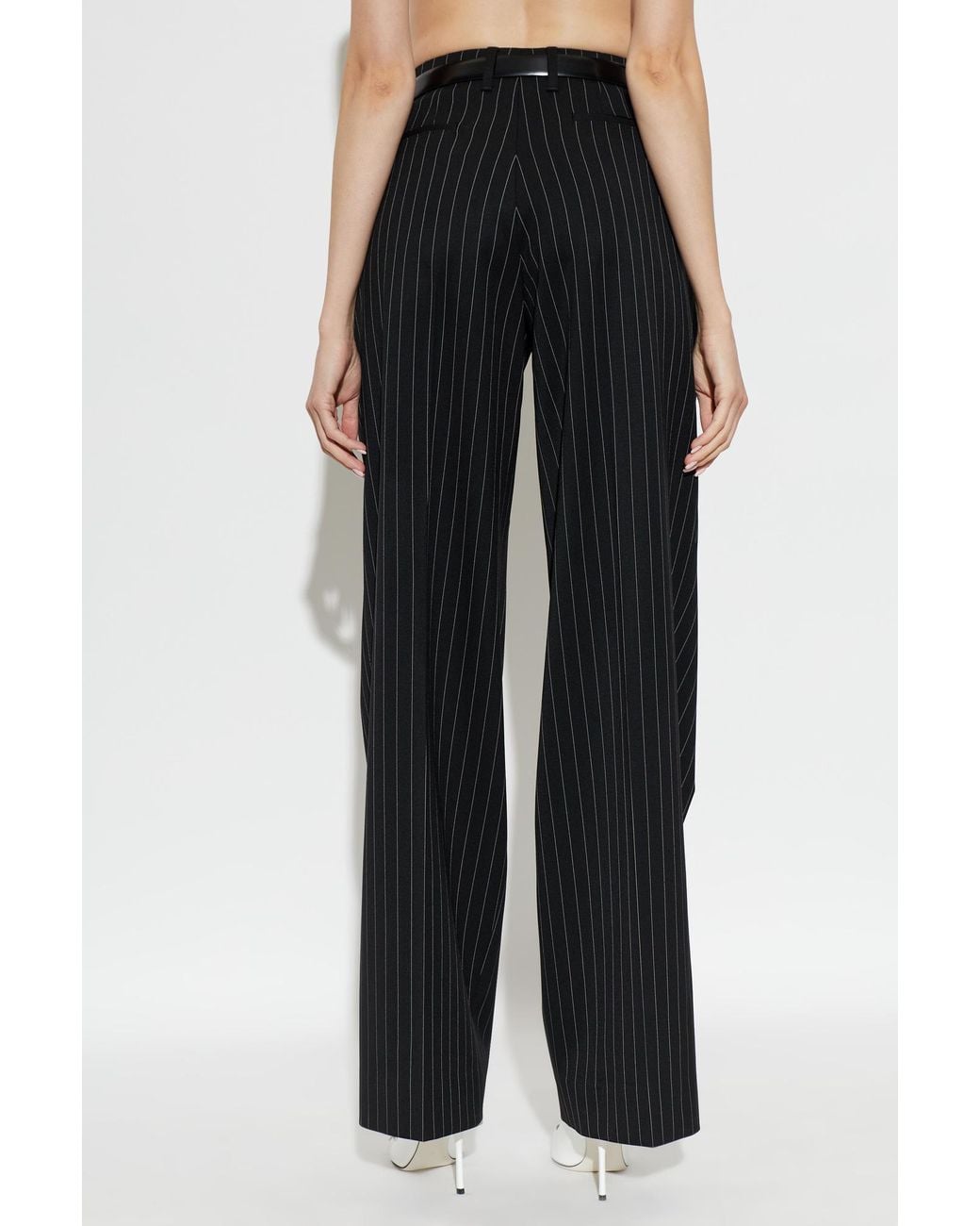 Dolce & Gabbana Black Striped Casual Trousers