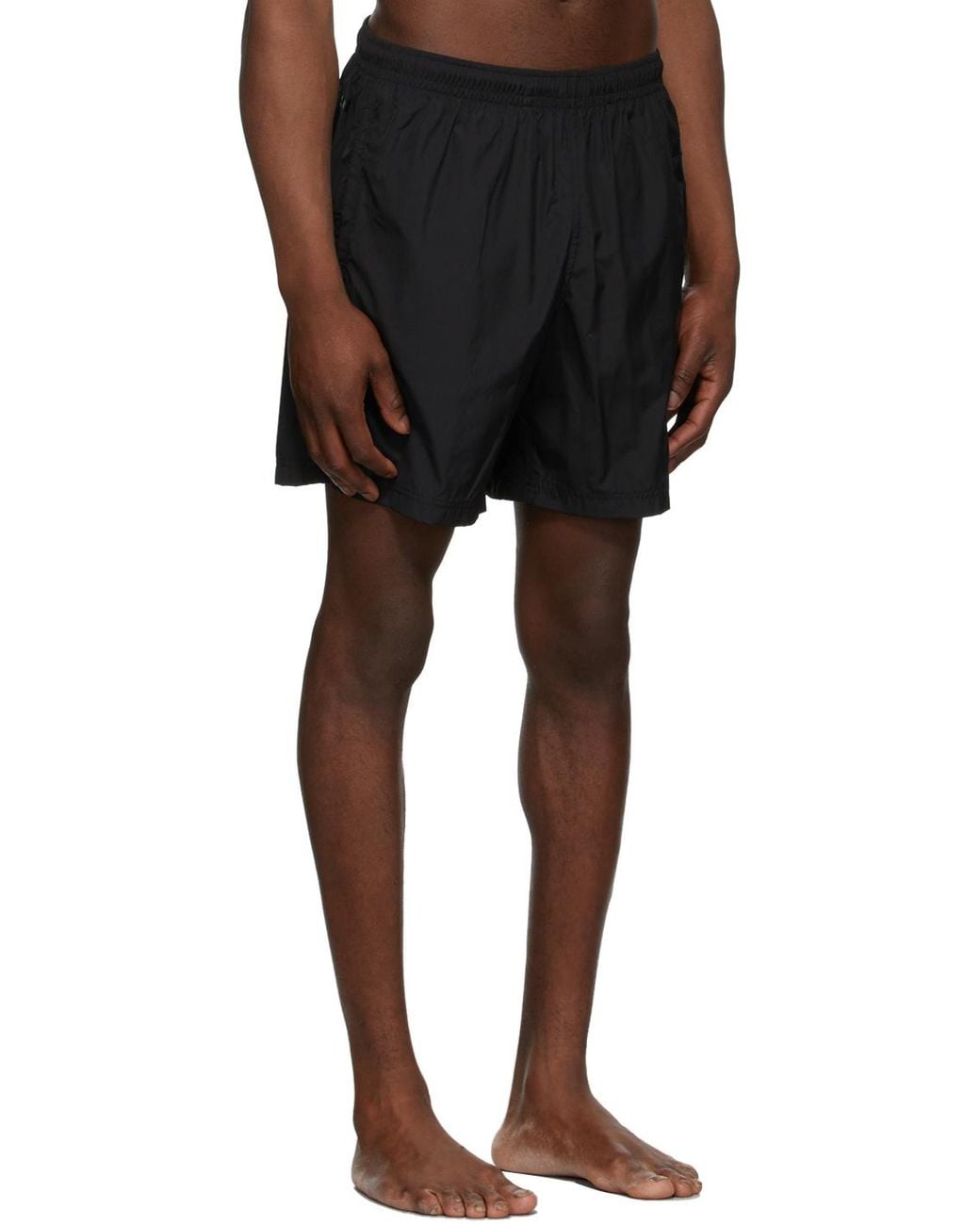 McQueen Black Graffiti Logo Swim Shorts for men