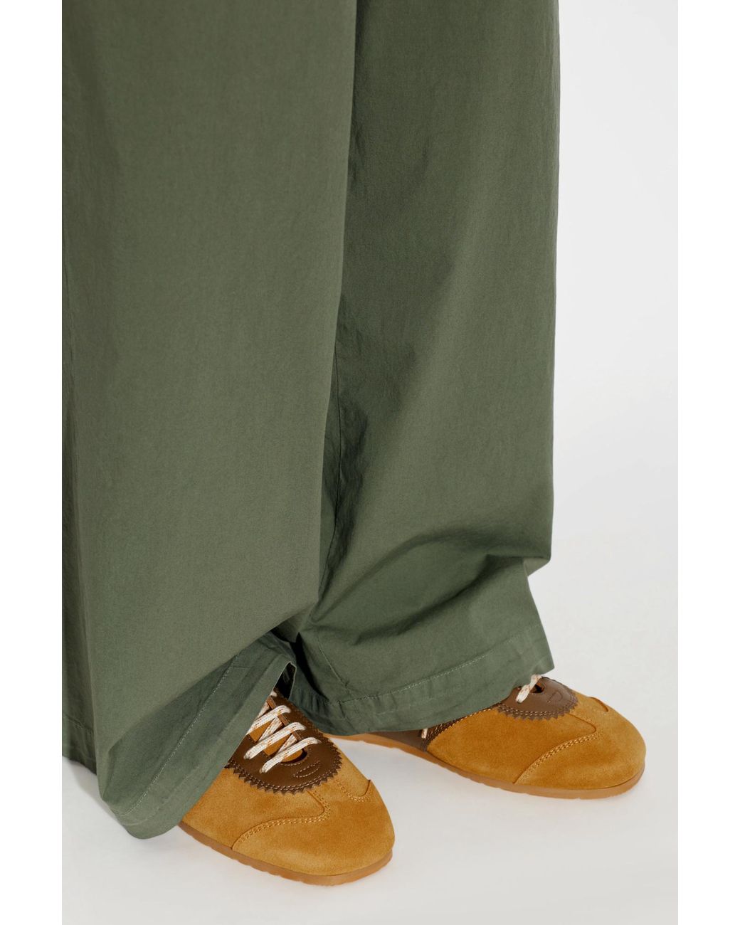 Dries Van Noten Brown Contrast Panel Low-Top Sneakers