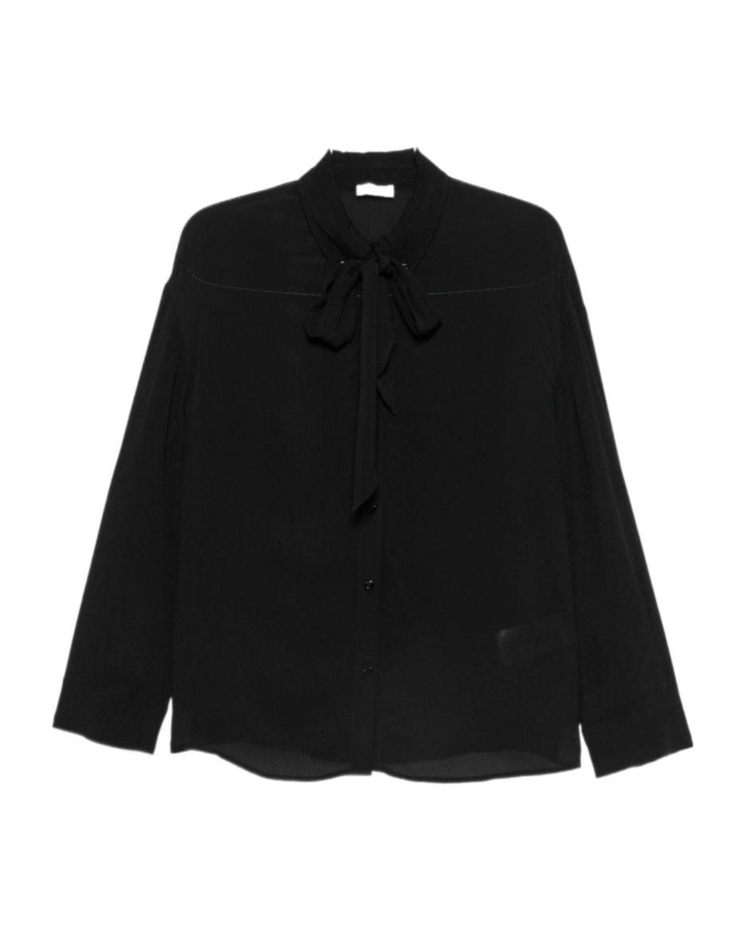 Liu Jo Black Pussy-Bow Shirt
