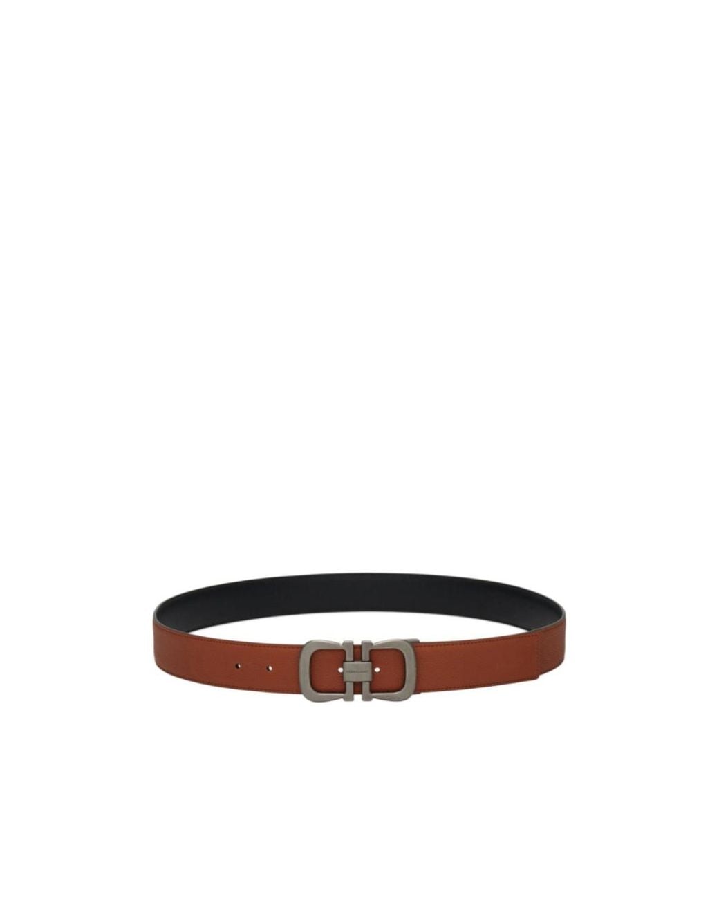 Ferragamo Brown Ferragamo Reversible Gancini Leather Belt for men