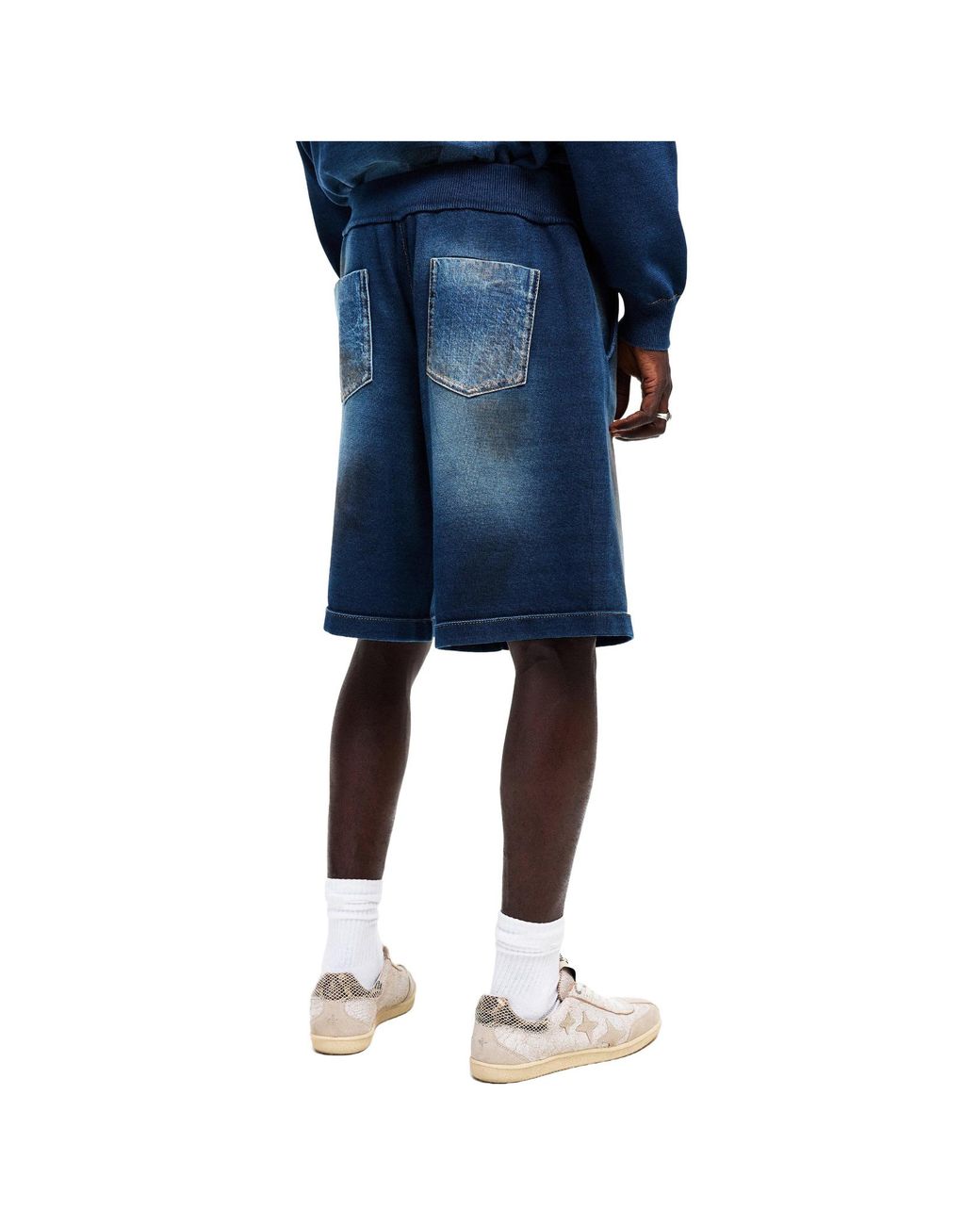 DSquared² Blue Fleece Jogger Shorts for men