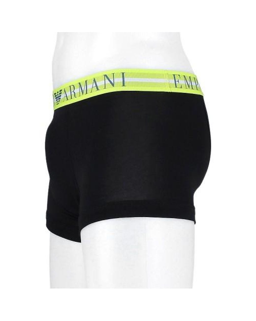 Emporio Armani Black Logo-Embroidered Three-Pack Boxers for men