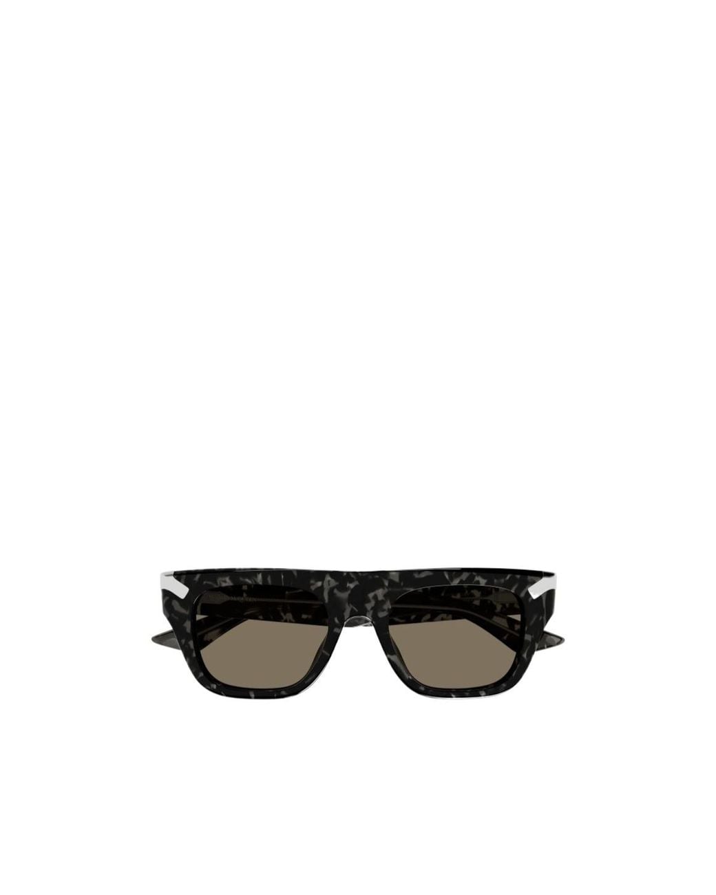 McQueen Black Eyewear Rectangle Frame Sunglasses for men