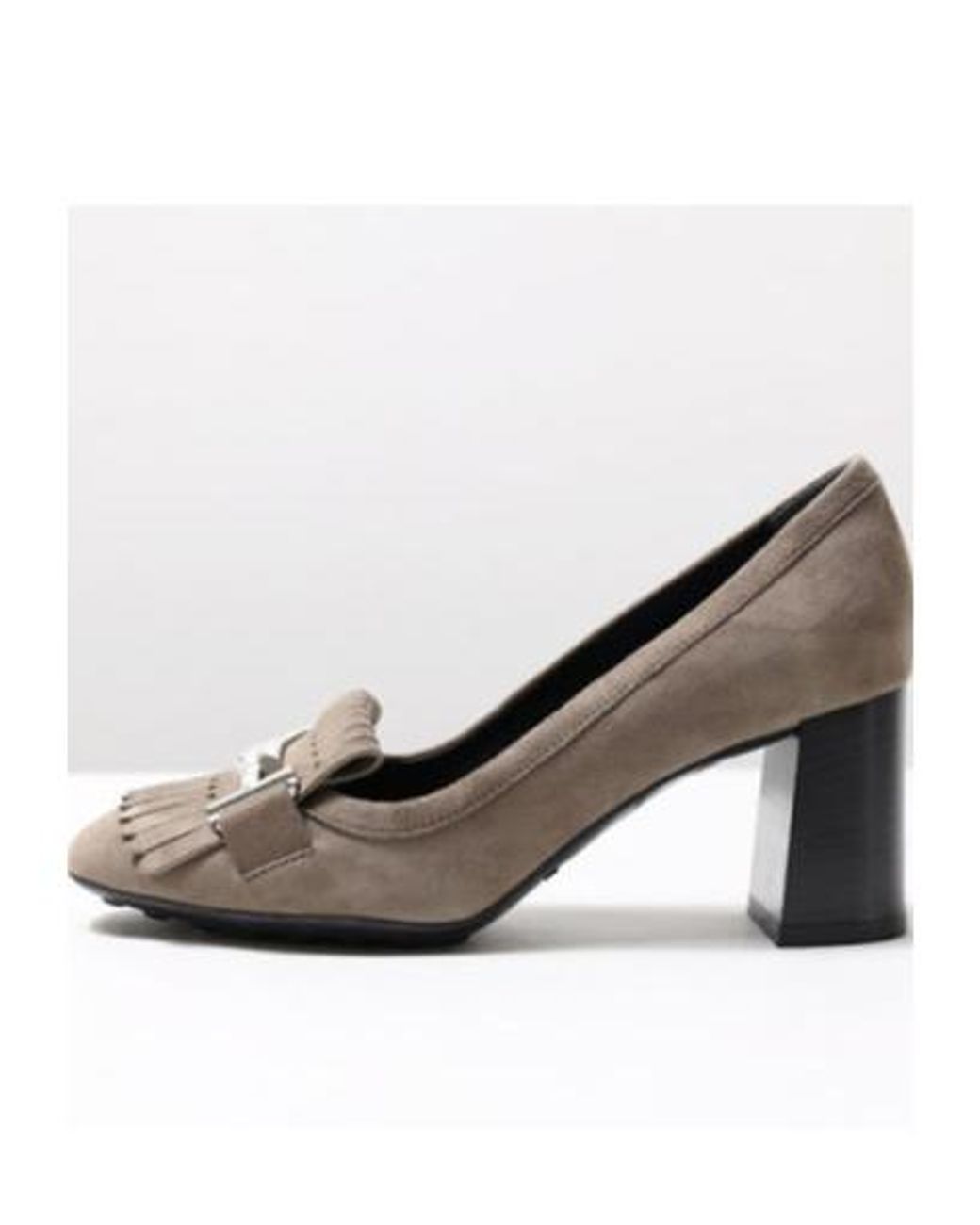Tod's Gray Round Head High Heels