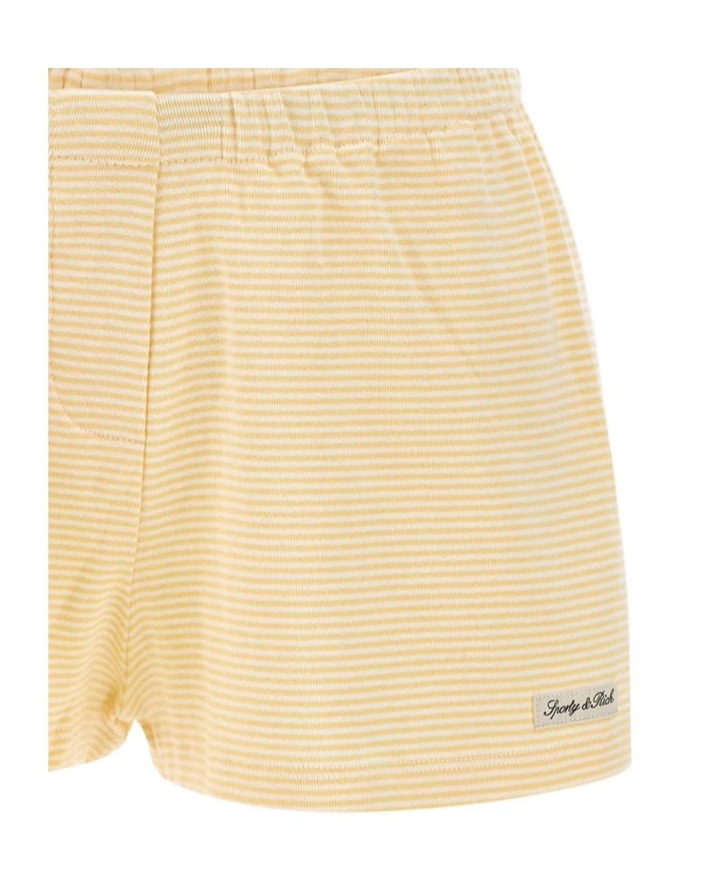 Sporty & Rich Natural Elastic Waist Shorts