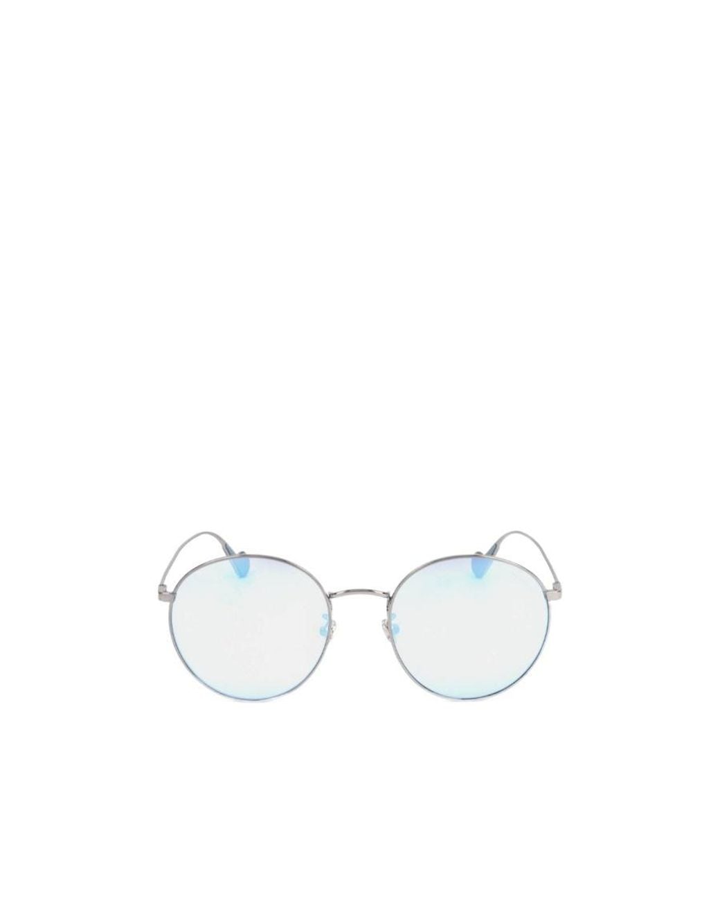 Moncler White Eyewear Round Frame Sunglasses for men