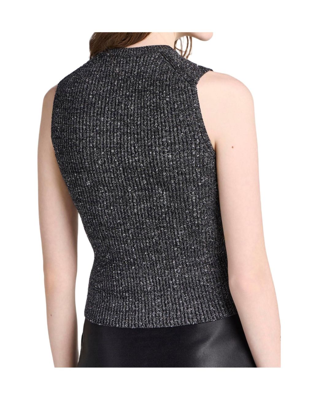 J.W. Anderson Black Ribbed-Knit Zip-Up Vest