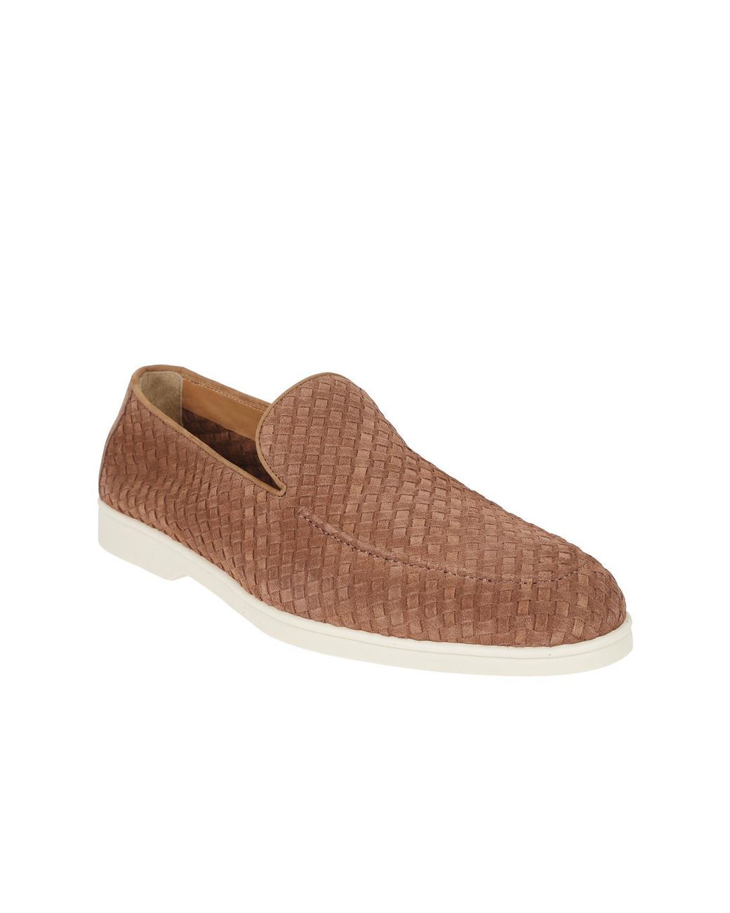 Doucal's Gray Round-Toe Loafers for men