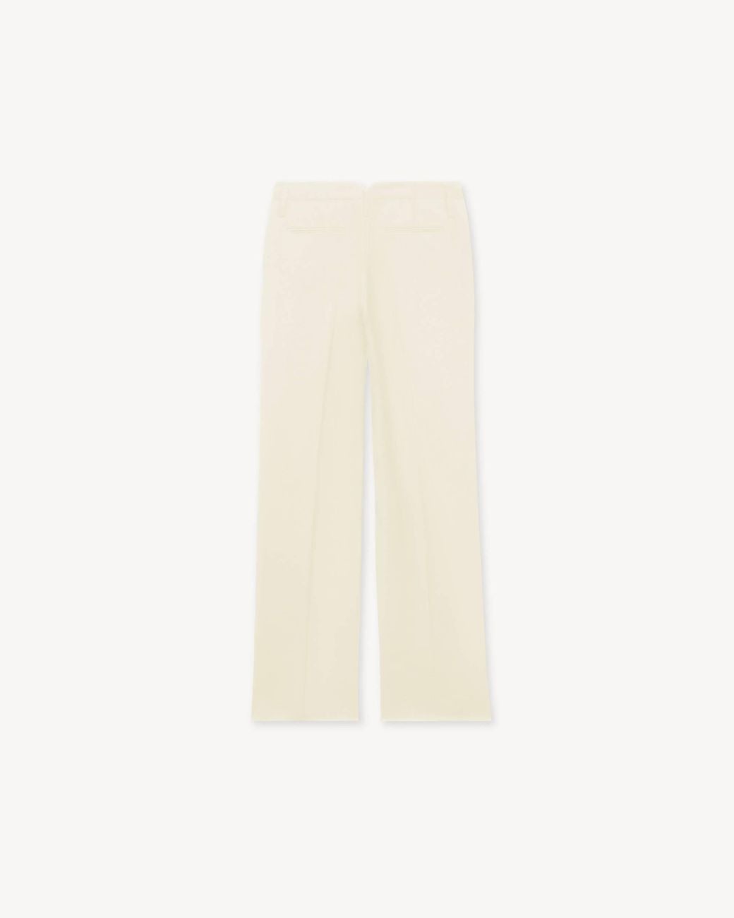 KENZO White Pleated Straight-Leg Pants