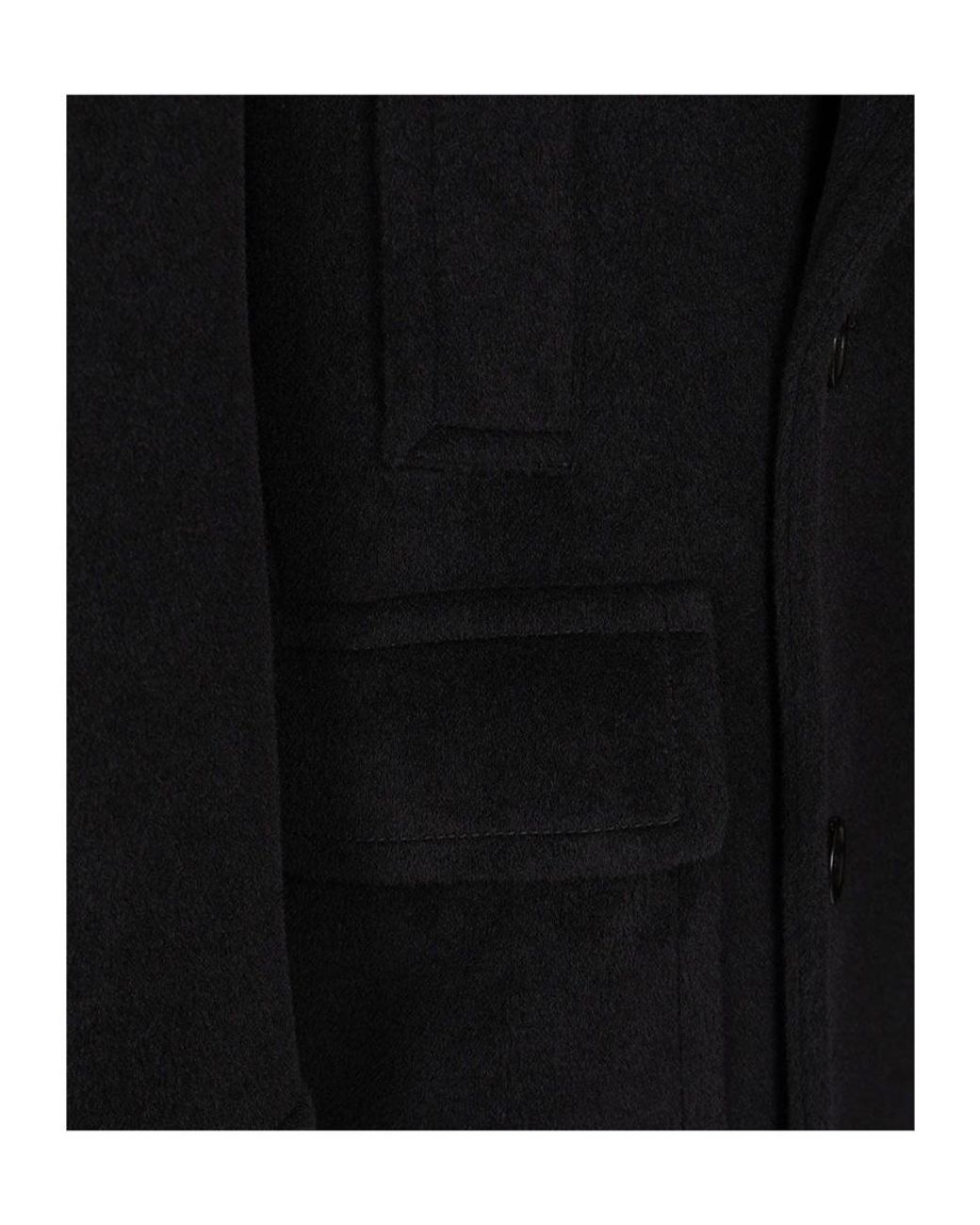 Tagliatore Black Sherry Double-Breasted Coat for men